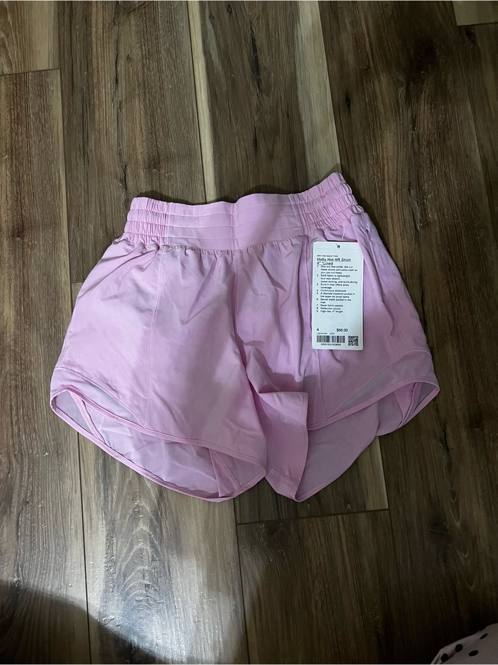 lululemon athletica Light Pink Run Shorts with Ruched Waistband